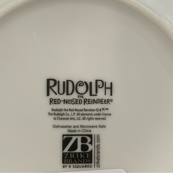 Rudolph the Red-Nosed Reindeer Christmas Salad Plate - Santa Rudolph Wreath - Picture 6 of 6